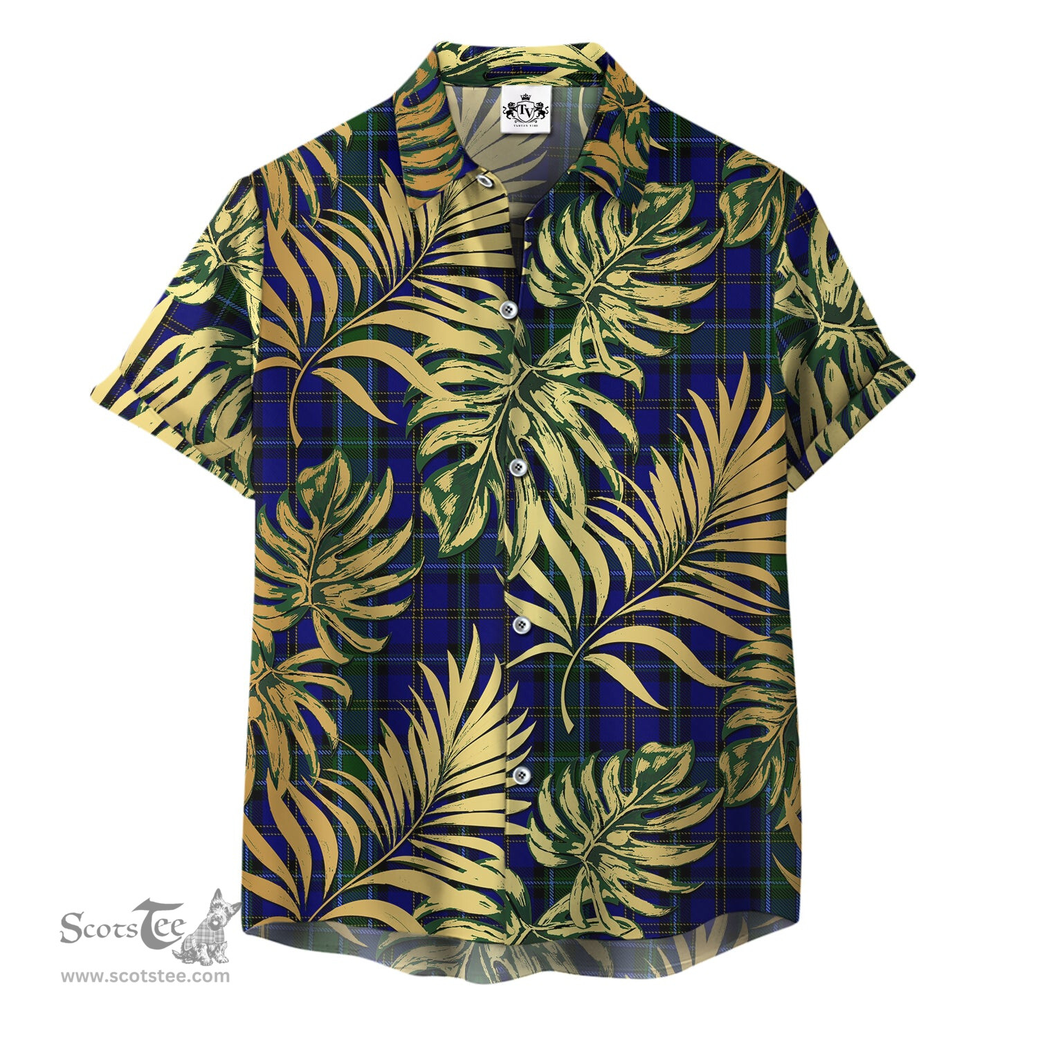 ScotsTee Shop Scottish Weir Clan Tartan Vintage Leaves Hawaiian Shirt