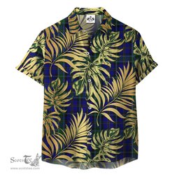 ScotsTee Shop Scottish Weir Clan Tartan Vintage Leaves Hawaiian Shirt