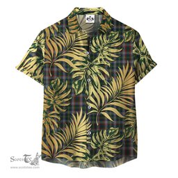 ScotsTee Shop Scottish Penman 02 Clan Tartan Vintage Leaves Hawaiian Shirt