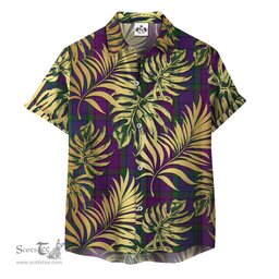 ScotsTee Shop Scottish Wardlaw Clan Tartan Vintage Leaves Hawaiian Shirt