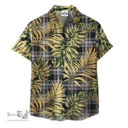 ScotsTee Shop Scottish Menzies 03 Clan Tartan Vintage Leaves Hawaiian Shirt