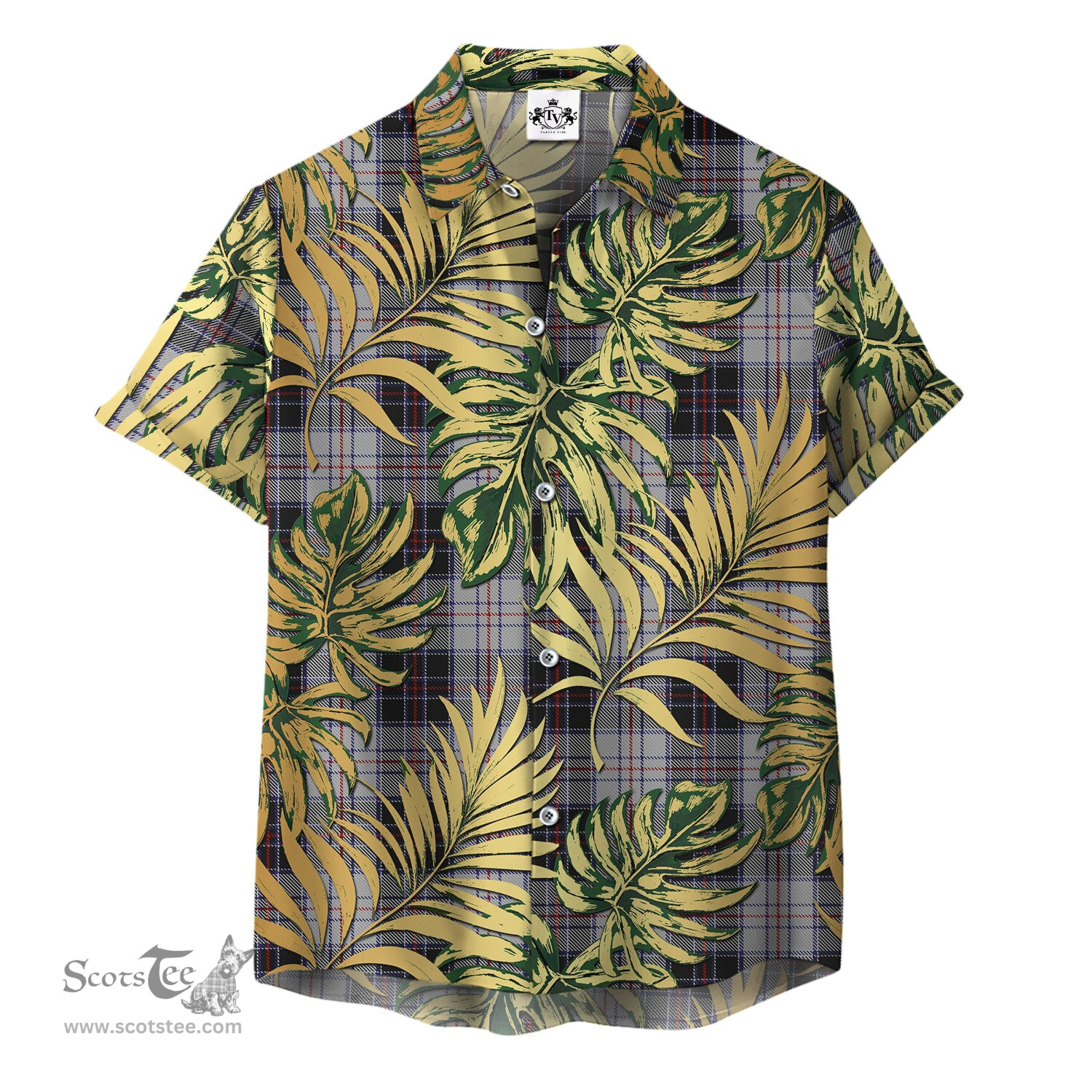 ScotsTee Shop Scottish Scott 02 Clan Tartan Vintage Leaves Hawaiian Shirt