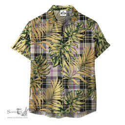 ScotsTee Shop Scottish MacPherson Dress Ancient Clan Tartan Vintage Leaves Hawaiian Shirt