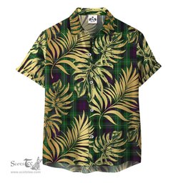 ScotsTee Shop Scottish Wilson 02 Clan Tartan Vintage Leaves Hawaiian Shirt