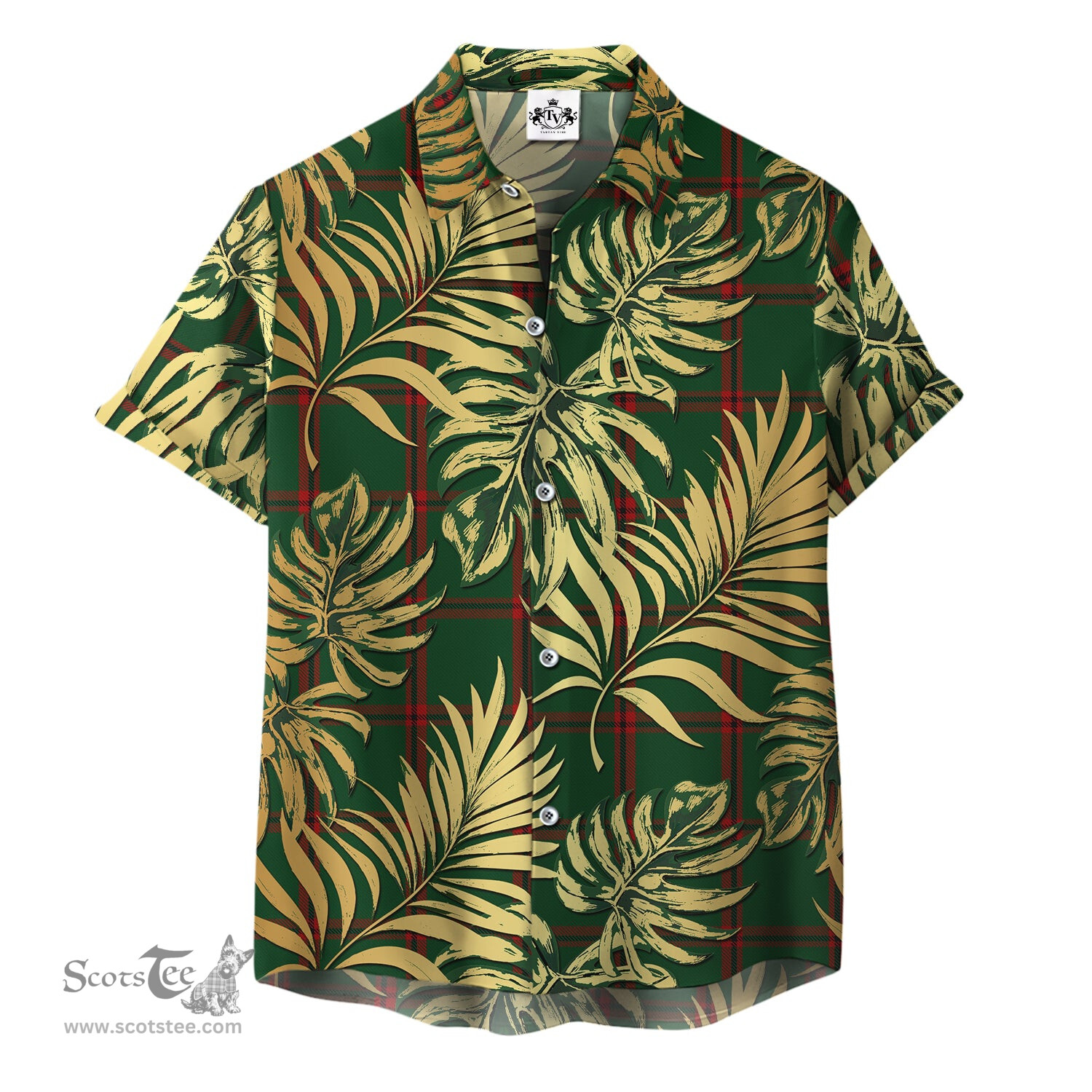 ScotsTee Shop Scottish MacNab Ancient 02 Clan Tartan Vintage Leaves Hawaiian Shirt