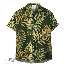ScotsTee Shop Scottish MacNab Ancient 02 Clan Tartan Vintage Leaves Hawaiian Shirt