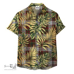 ScotsTee Shop Scottish Mapple Leaf Dress Clan Tartan Vintage Leaves Hawaiian Shirt