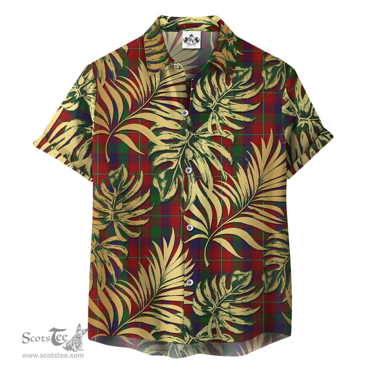 ScotsTee Shop Scottish Robertson 03 Clan Tartan Vintage Leaves Hawaiian Shirt