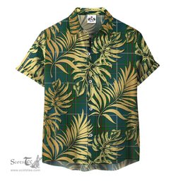 ScotsTee Shop Scottish Vipont White line Clan Tartan Vintage Leaves Hawaiian Shirt