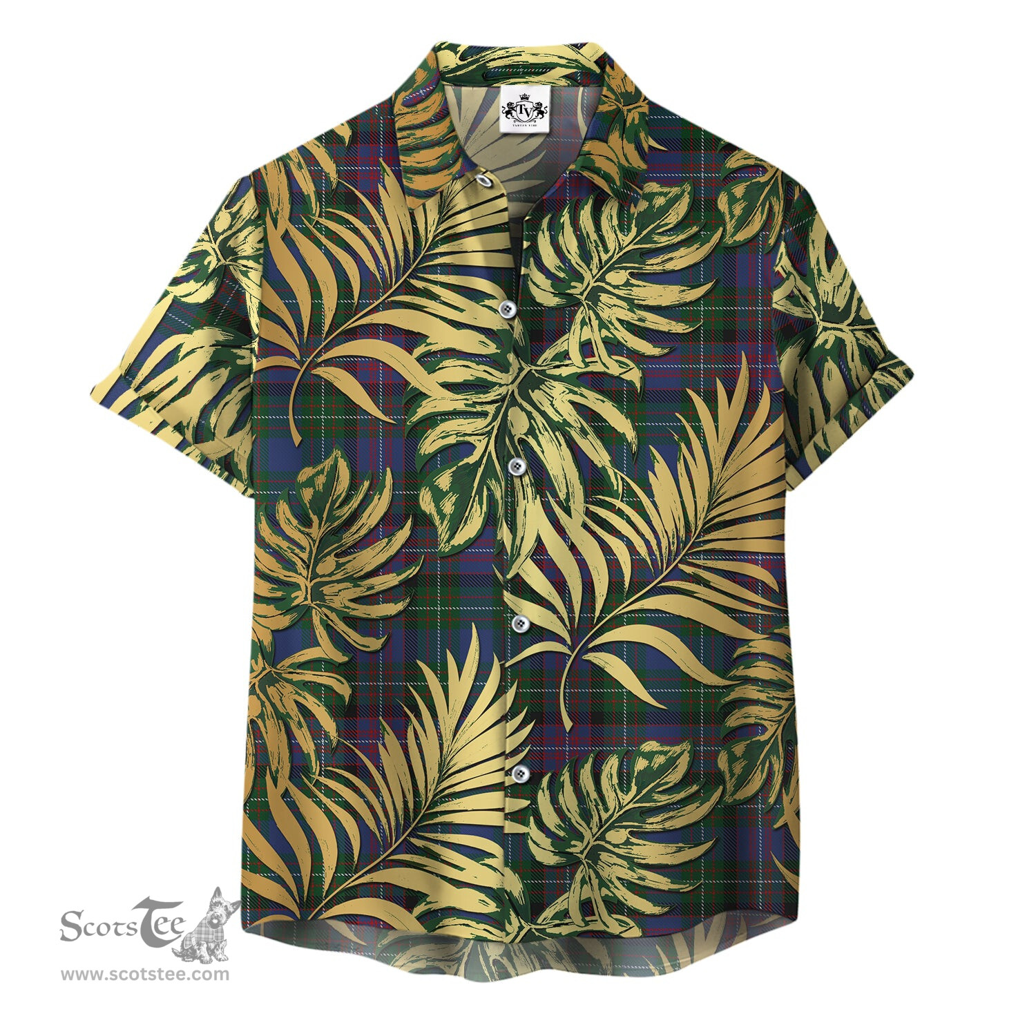 ScotsTee Shop Scottish Rankin 01 Clan Tartan Vintage Leaves Hawaiian Shirt