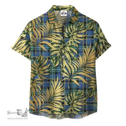 ScotsTee Shop Scottish Weir Ancient Clan Tartan Vintage Leaves Hawaiian Shirt