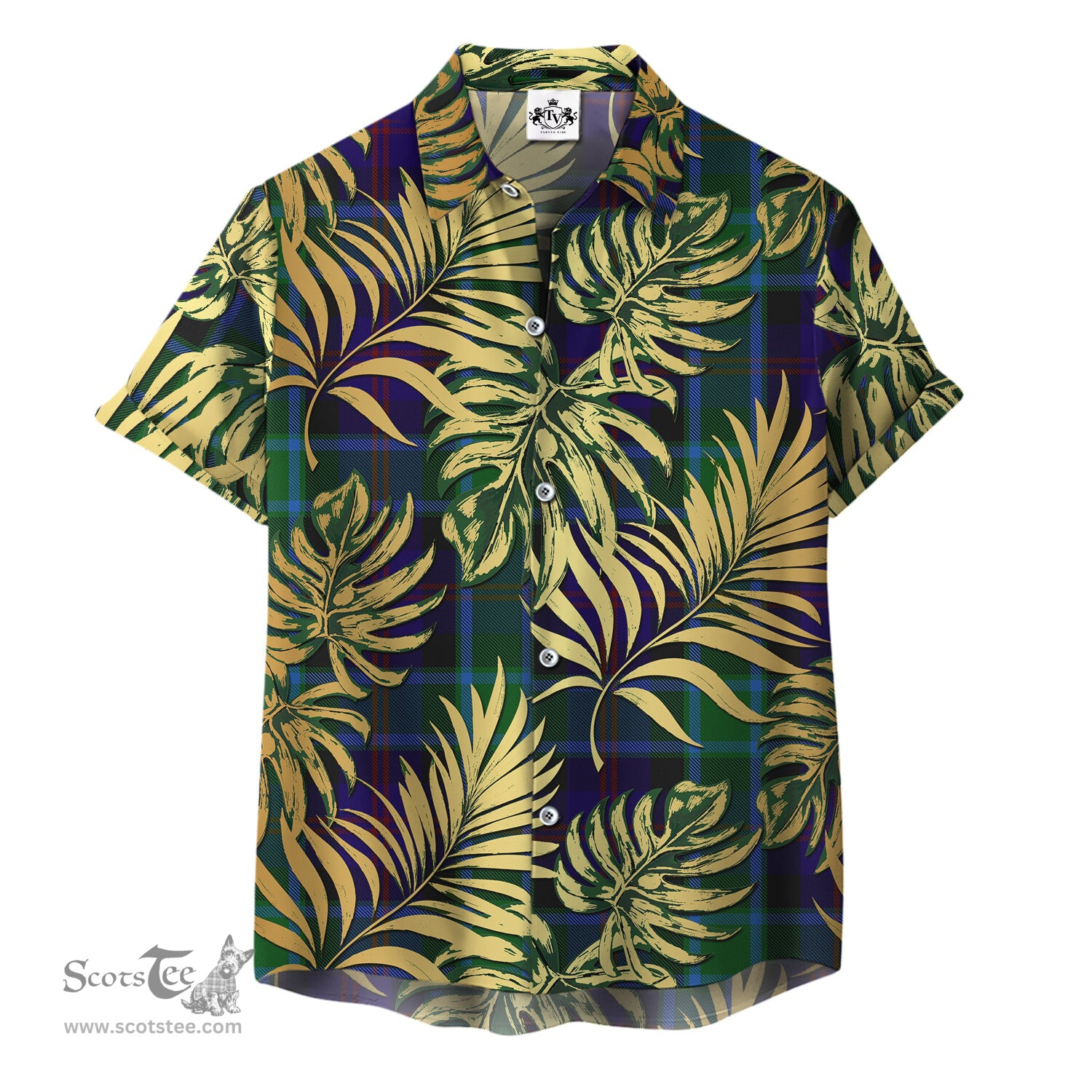 ScotsTee Shop Scottish MacTaggart 02 Clan Tartan Vintage Leaves Hawaiian Shirt