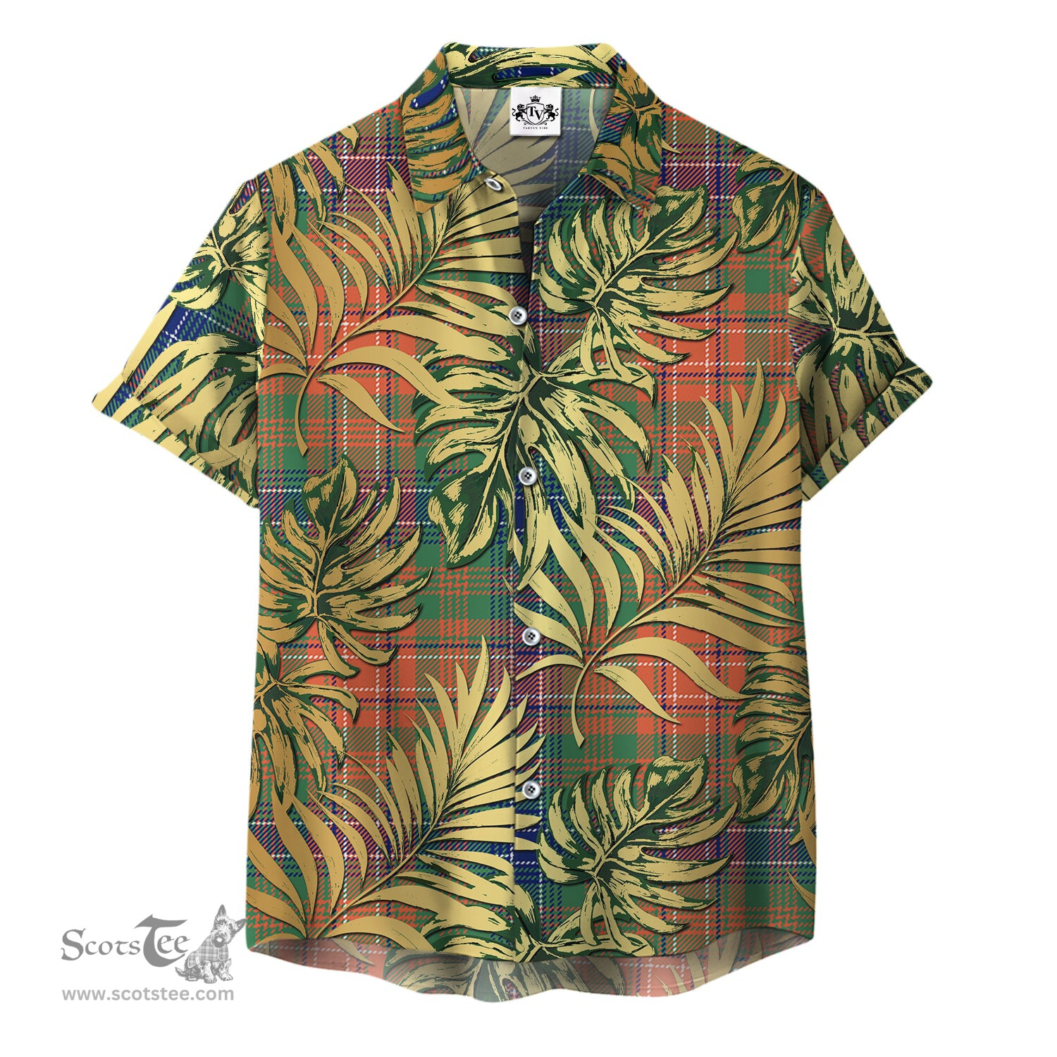 ScotsTee Shop Scottish Wilson Ancient Clan Tartan Vintage Leaves Hawaiian Shirt