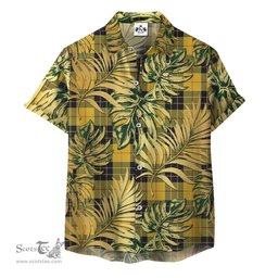 ScotsTee Shop Scottish MacLeod of Lewis Ancient Clan Tartan Vintage Leaves Hawaiian Shirt