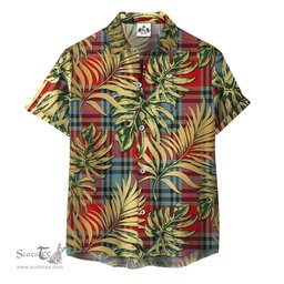 ScotsTee Shop Scottish MacLeay Modern Clan Tartan Vintage Leaves Hawaiian Shirt