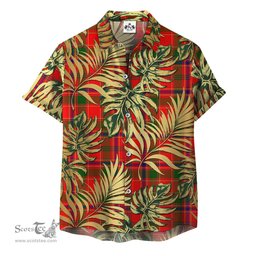 ScotsTee Shop Scottish Munro Modern Clan Tartan Vintage Leaves Hawaiian Shirt