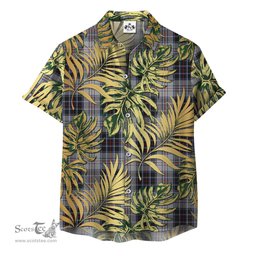 ScotsTee Shop Scottish MacRae Dress 02 Clan Tartan Vintage Leaves Hawaiian Shirt