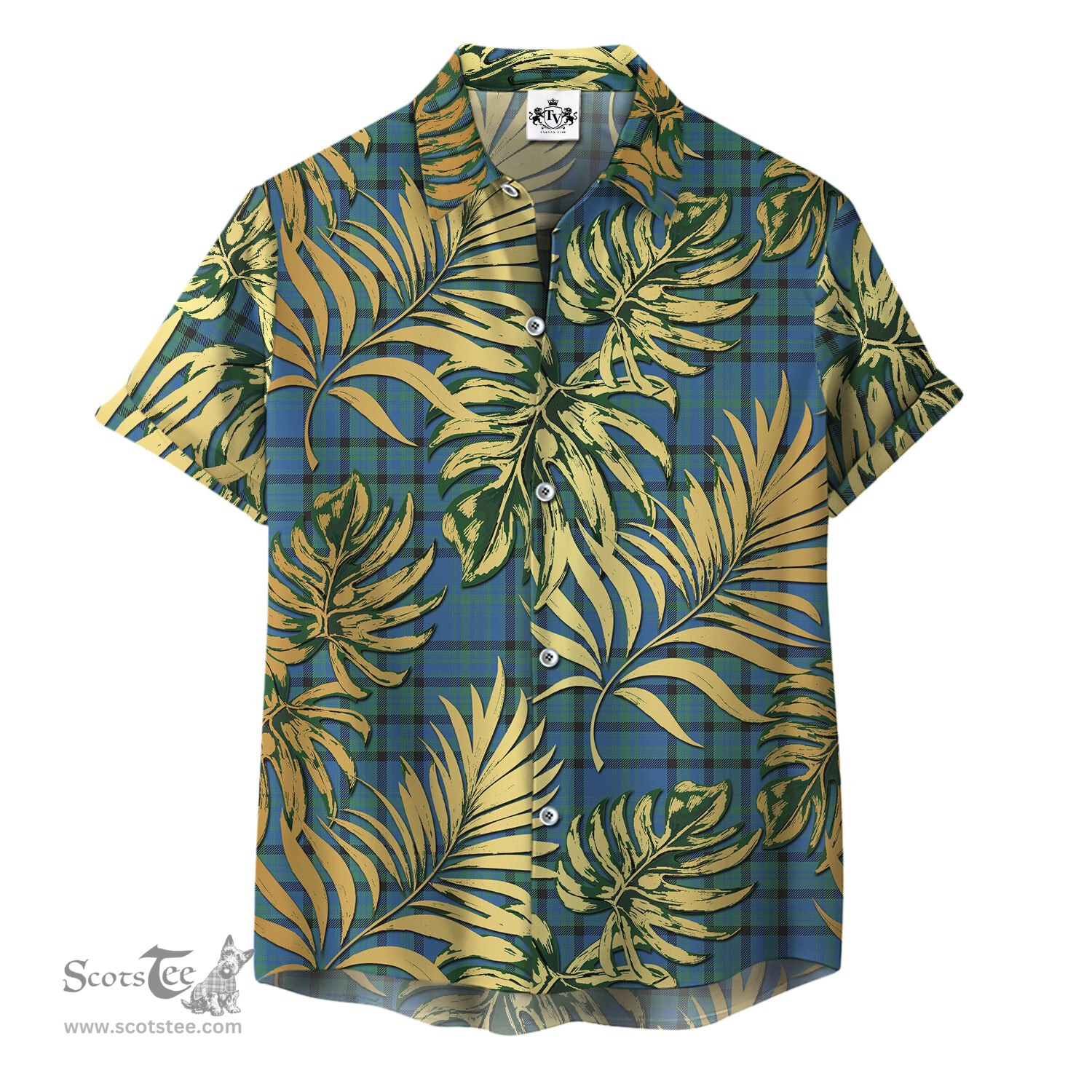 ScotsTee Shop Scottish Matheson Hunting Ancient Clan Tartan Vintage Leaves Hawaiian Shirt