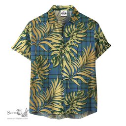 ScotsTee Shop Scottish Matheson Hunting Ancient Clan Tartan Vintage Leaves Hawaiian Shirt