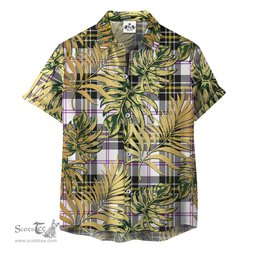 ScotsTee Shop Scottish MacPherson Dress Modern Clan Tartan Vintage Leaves Hawaiian Shirt