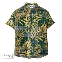 ScotsTee Shop Scottish MacNeil Dress Clan Tartan Vintage Leaves Hawaiian Shirt