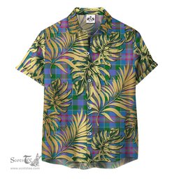 ScotsTee Shop Scottish Ralston 01 Clan Tartan Vintage Leaves Hawaiian Shirt
