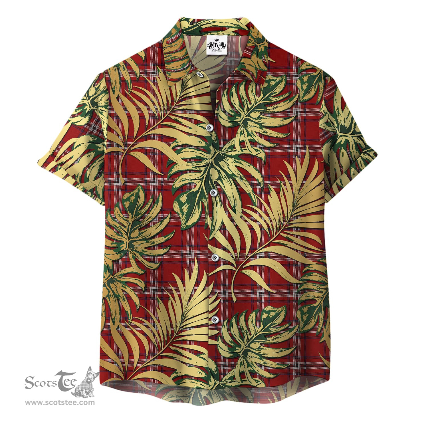 ScotsTee Shop Scottish Ramsay 02 Clan Tartan Vintage Leaves Hawaiian Shirt