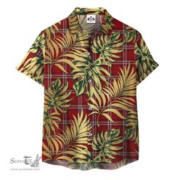 ScotsTee Shop Scottish Ramsay 02 Clan Tartan Vintage Leaves Hawaiian Shirt