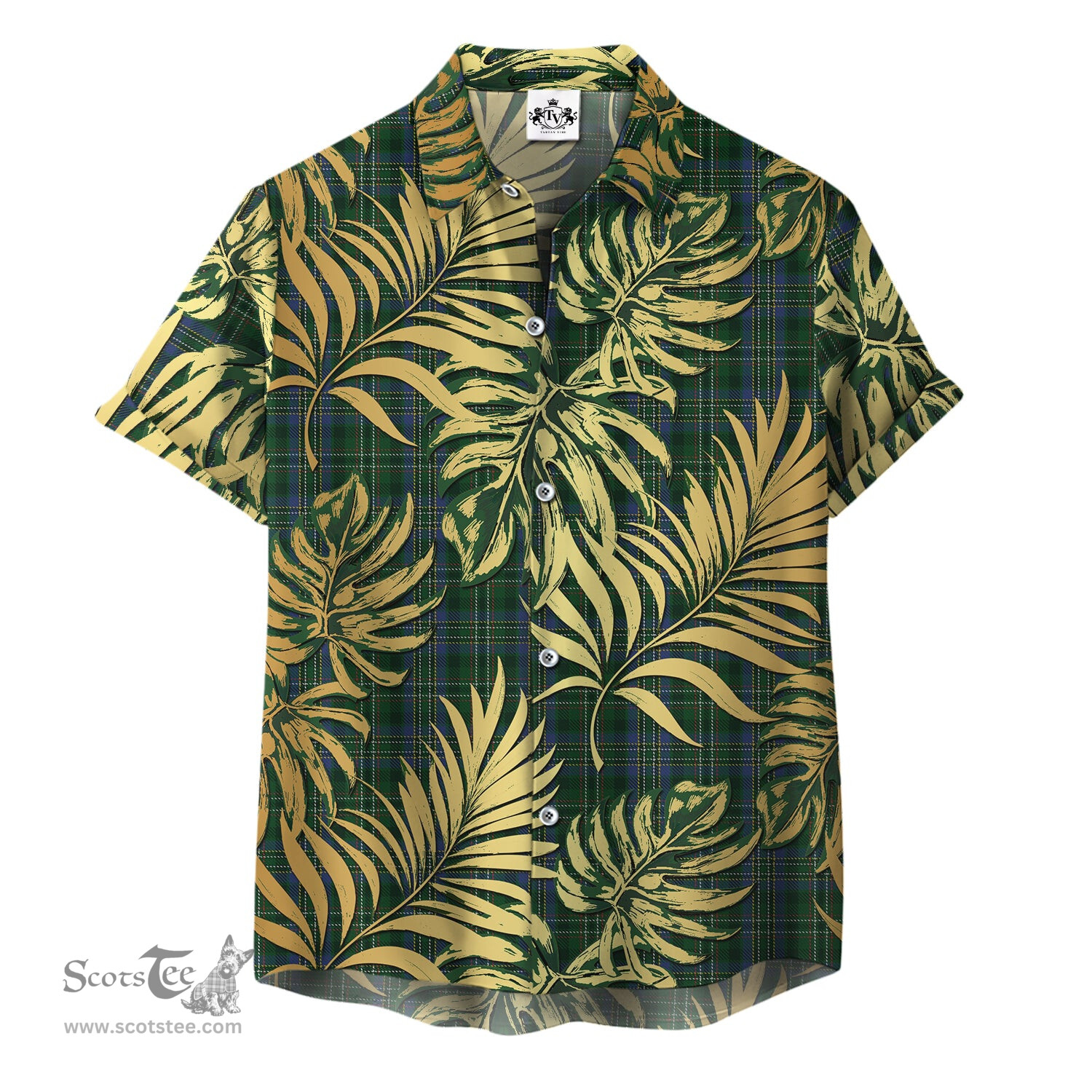 ScotsTee Shop Scottish Scott Hunting 02 Clan Tartan Vintage Leaves Hawaiian Shirt