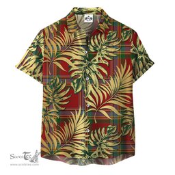 ScotsTee Shop Scottish MacPherson 02 Clan Tartan Vintage Leaves Hawaiian Shirt