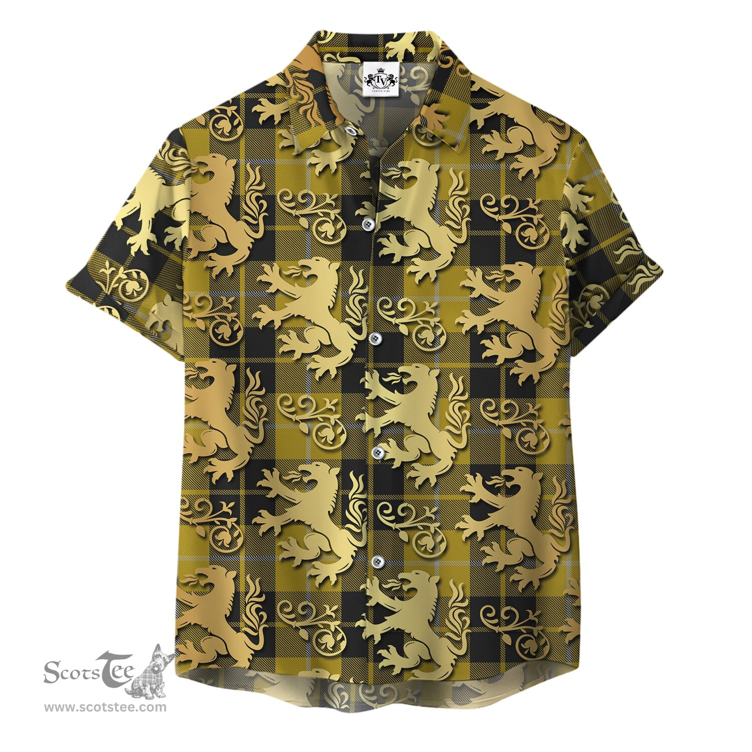 ScotsTee Shop Scottish Barclay Dress Clan Tartan Lion Rampant Hawaiian Shirt