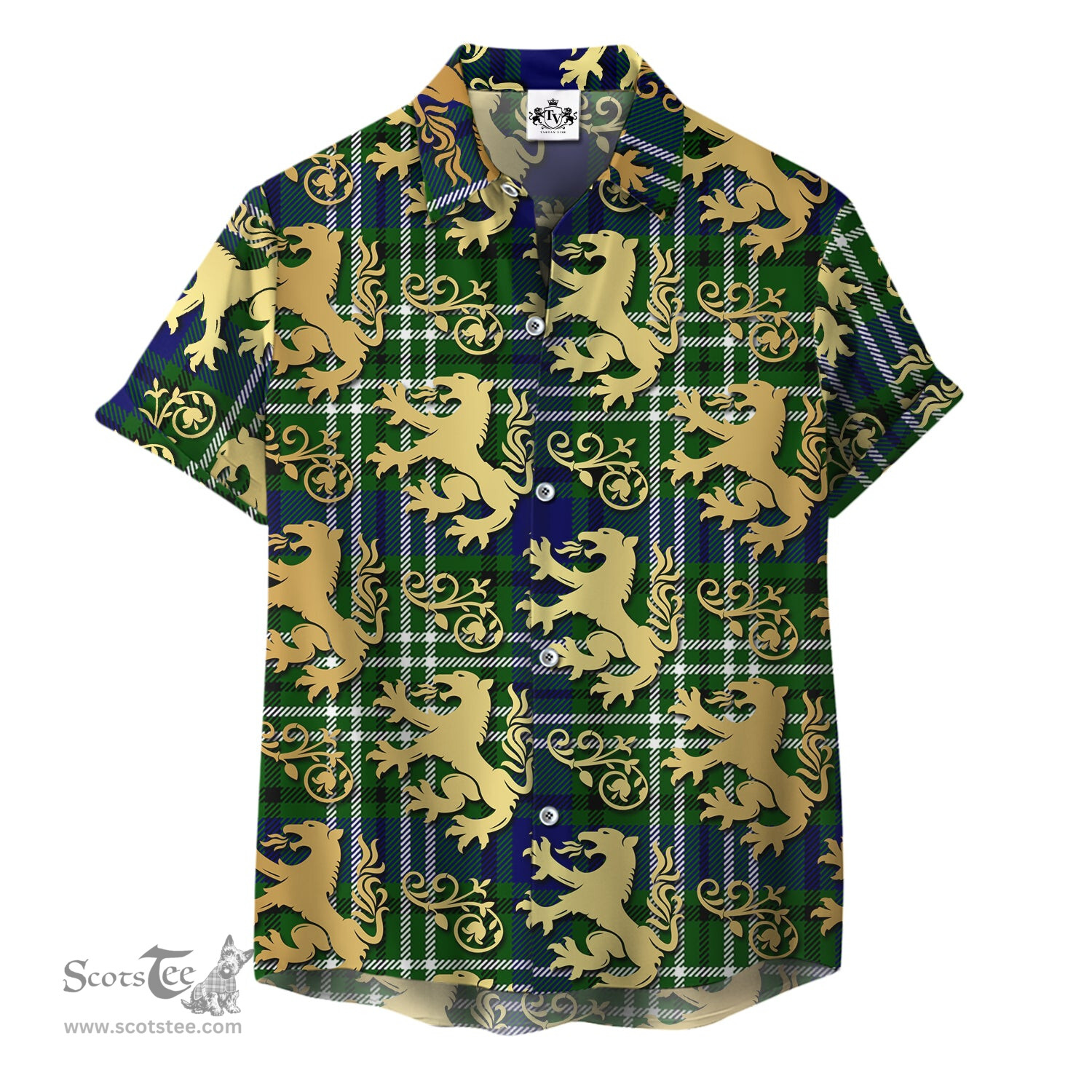 ScotsTee Shop Scottish Blackadder Clan Tartan Lion Rampant Hawaiian Shirt