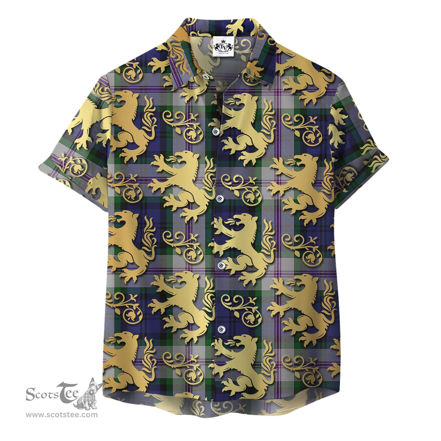 ScotsTee Shop Scottish Baird Dress Clan Tartan Lion Rampant Hawaiian Shirt