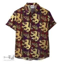 ScotsTee Shop Scottish Anderson of Kinnedear Red Clan Tartan Lion Rampant Hawaiian Shirt