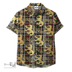 ScotsTee Shop Scottish Borthwick Dress Clan Tartan Lion Rampant Hawaiian Shirt