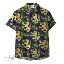 ScotsTee Shop Scottish Baillie of Polkemmet Clan Tartan Lion Rampant Hawaiian Shirt