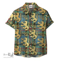 ScotsTee Shop Scottish Brisbane modern Clan Tartan Lion Rampant Hawaiian Shirt