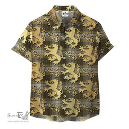 ScotsTee Shop Scottish Buchanan Dress Clan Tartan Lion Rampant Hawaiian Shirt