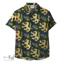 ScotsTee Shop Scottish Colquhoun 01 Clan Tartan Lion Rampant Hawaiian Shirt
