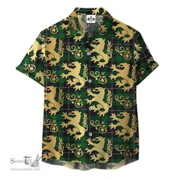 ScotsTee Shop Scottish Douglas 02 Clan Tartan Lion Rampant Hawaiian Shirt