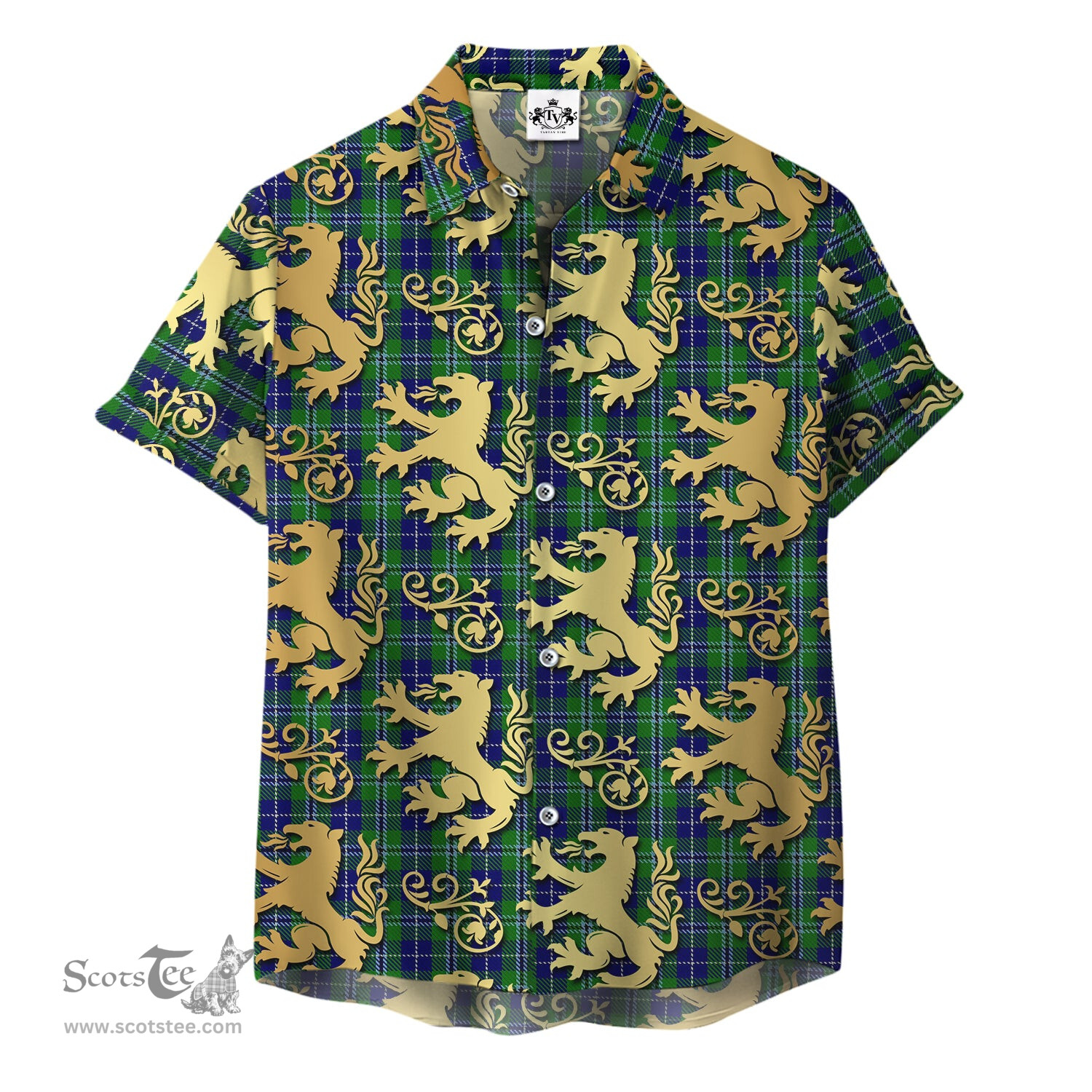 ScotsTee Shop Scottish Douglas 01 Clan Tartan Lion Rampant Hawaiian Shirt