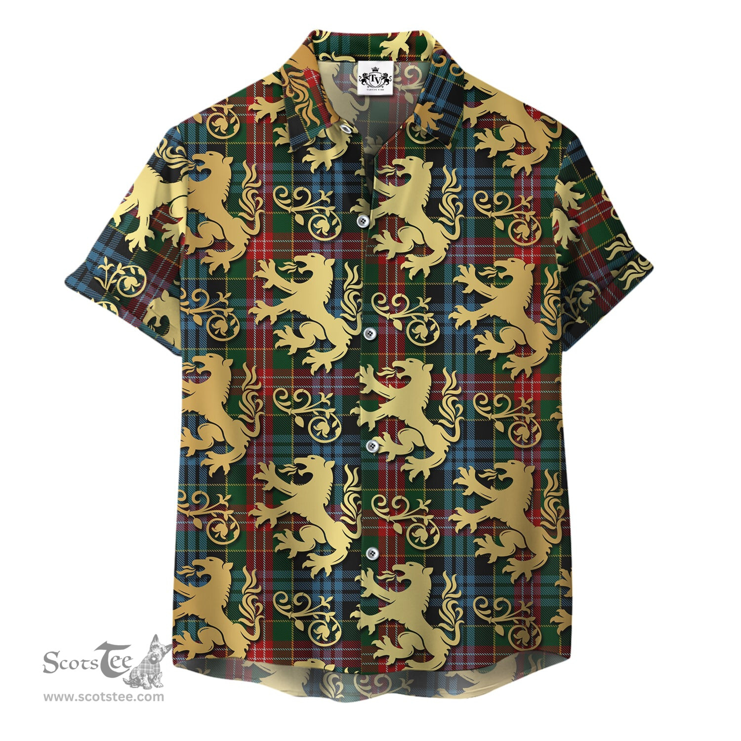 ScotsTee Shop Scottish Cumming 02 Clan Tartan Lion Rampant Hawaiian Shirt