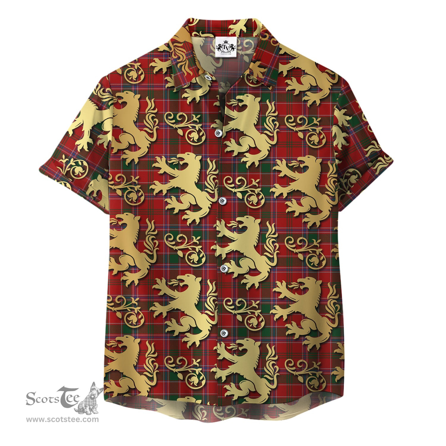 ScotsTee Shop Scottish Dalziel 01 Clan Tartan Lion Rampant Hawaiian Shirt