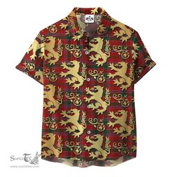 ScotsTee Shop Scottish Dalziel 01 Clan Tartan Lion Rampant Hawaiian Shirt