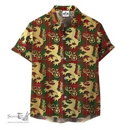 ScotsTee Shop Scottish Bruce Vestiarium Clan Tartan Lion Rampant Hawaiian Shirt