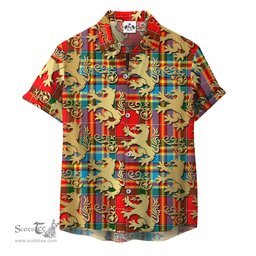ScotsTee Shop Scottish Chattan 01 Clan Tartan Lion Rampant Hawaiian Shirt