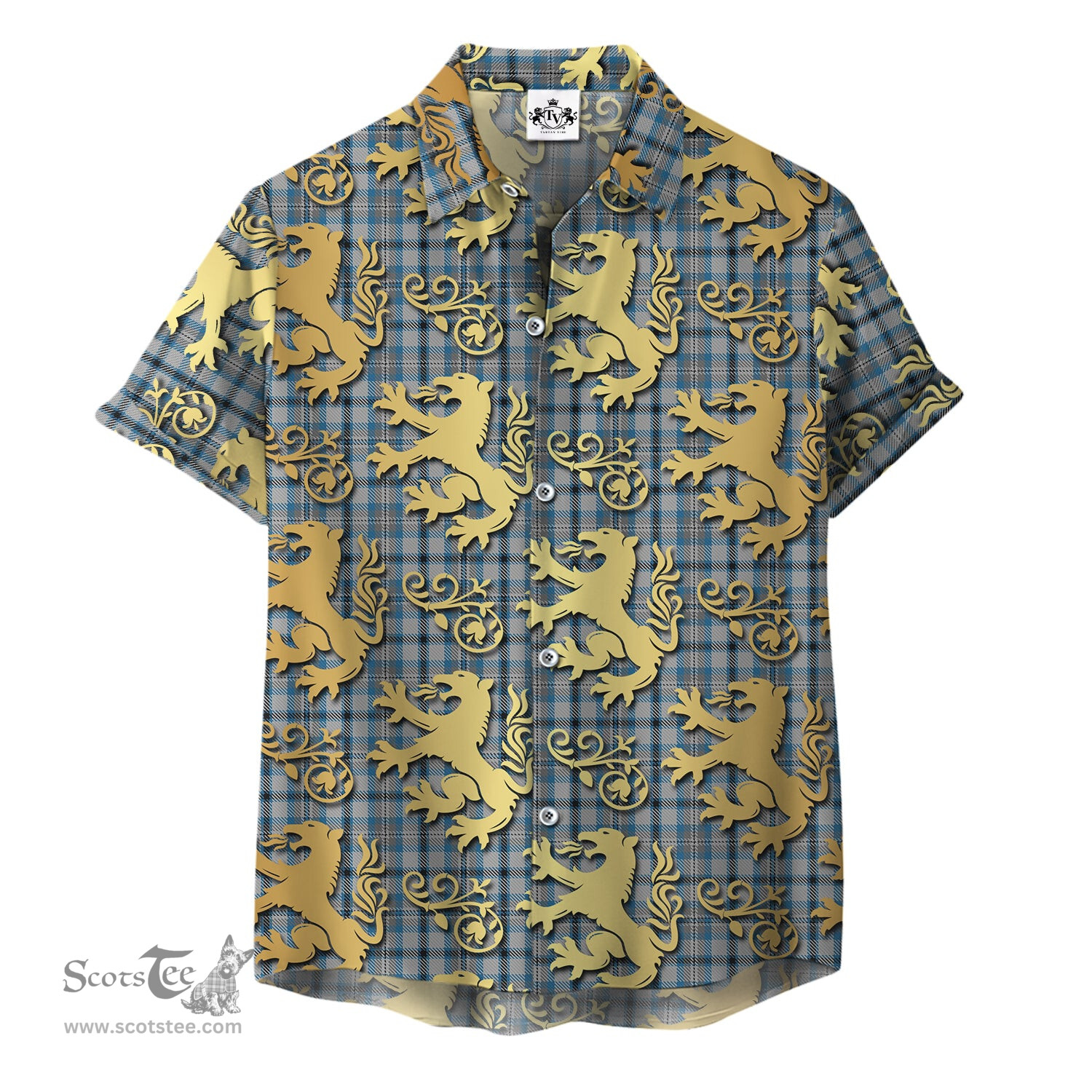 ScotsTee Shop Scottish Conquergood Clan Tartan Lion Rampant Hawaiian Shirt