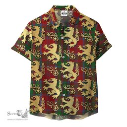 ScotsTee Shop Scottish Drummond 01 Clan Tartan Lion Rampant Hawaiian Shirt