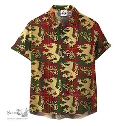 ScotsTee Shop Scottish Burns Clan Tartan Lion Rampant Hawaiian Shirt
