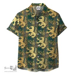 ScotsTee Shop Scottish Chisholm Colonial Clan Tartan Lion Rampant Hawaiian Shirt
